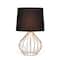 Simple Designs 19.7&#x22; Geometrically Wired Table Lamp